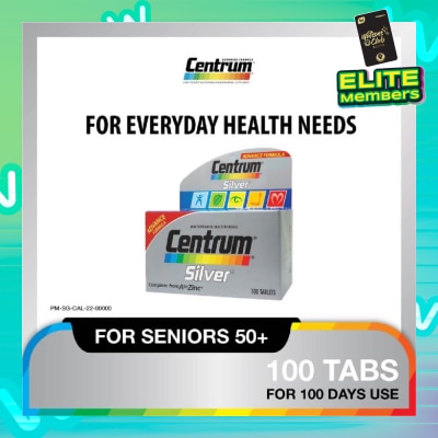 CENTRUM Advanced Formula Silver Multivitamin & Multineral Tablets for Adults 50+ (Complete from A to Zinc) 100s
