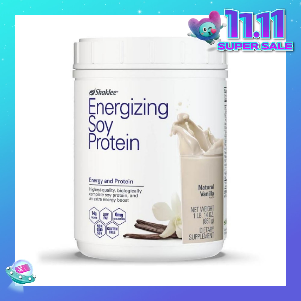 Energizing Soy Protein Dietary Supplement Natural Vanilla Flavour 850g (Expiry: Sep`2026)