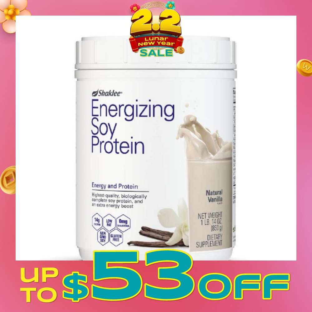 Energizing Soy Protein Dietary Supplement Natural Vanilla Flavour 850g (Expiry: Sep`2026)