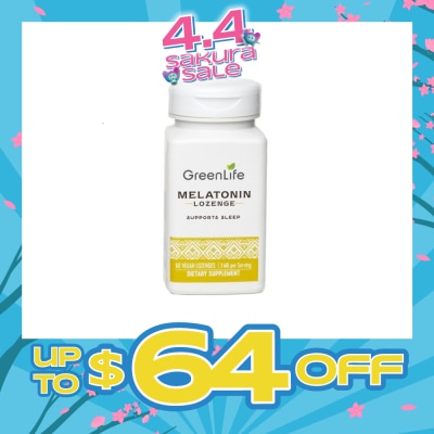 GREENLIFE - Melatonin Lozenge Vegan Tablet 3mg (Supports Sleep) 60s