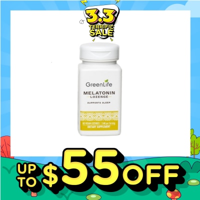 GREENLIFE Melatonin Lozenge Vegan Tablet 3mg (Supports Sleep) 60s