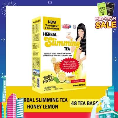 21ST CENTURY 100% Herbal Slimming Caffine Free Tea Honey Lemon Tea Bags (Increase Metabolic Activity) 2g x 24s