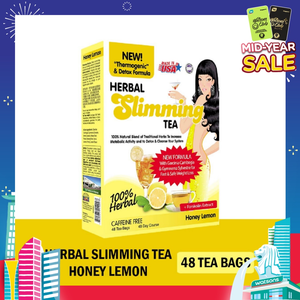 100% Herbal Slimming Caffine Free Tea Honey Lemon Tea Bags (Increase Metabolic Activity) 2g x 24s