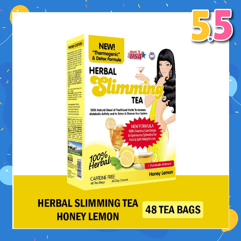 100% Herbal Slimming Caffine Free Tea Honey Lemon Tea Bags (Increase Metabolic Activity) 2g x 24s