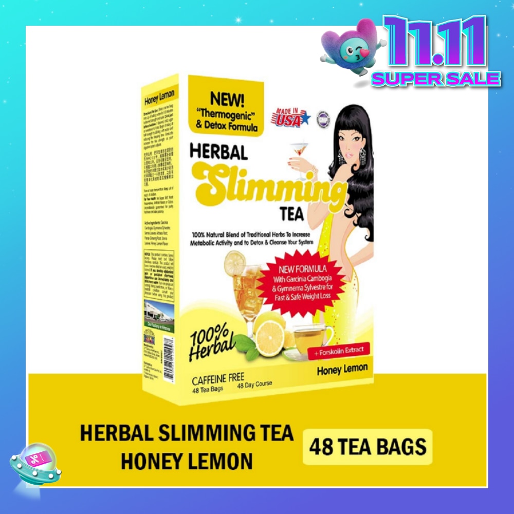 100% Herbal Slimming Caffine Free Tea Honey Lemon Tea Bags 2g x 48s
