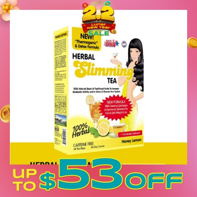 21ST CENTURY 100% Herbal Slimming Caffine Free Tea Honey Lemon Tea Bags 2g x 48s