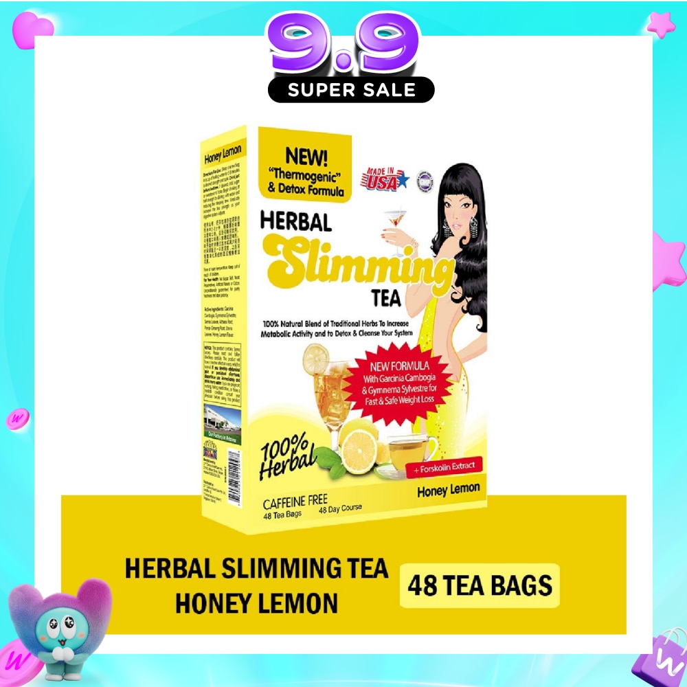 100% Herbal Slimming Caffine Free Tea Honey Lemon Tea Bags 2g x 48s image