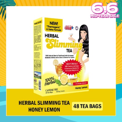 21ST CENTURY 100% Herbal Slimming Caffine Free Tea Honey Lemon Tea Bags (Increase Metabolic Activity) 2g x 24s