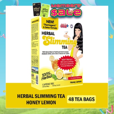21ST CENTURY - 100% Herbal Slimming Caffine Free Tea Honey Lemon Tea Bags 2g x 48s
