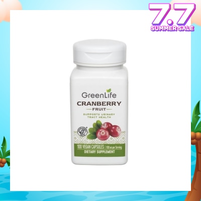GREENLIFE Cranberry Fruit 465mg 100 Vegetarian Capsules