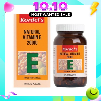 KORDEL'S Natural Vitamin E 200 IU 100s (Expiry: May`2027) image
