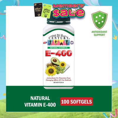 21ST CENTURY - E-400 Natural Vitamin E Antioxidants For Protection Softgels (Maintain Healthy Circulation) 100s