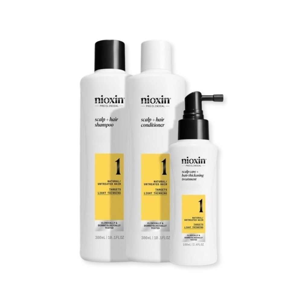 System 1 Scalp + Hair Kit consists Shampoo 300ml + Conditioner 300ml + Treatment 100ml
