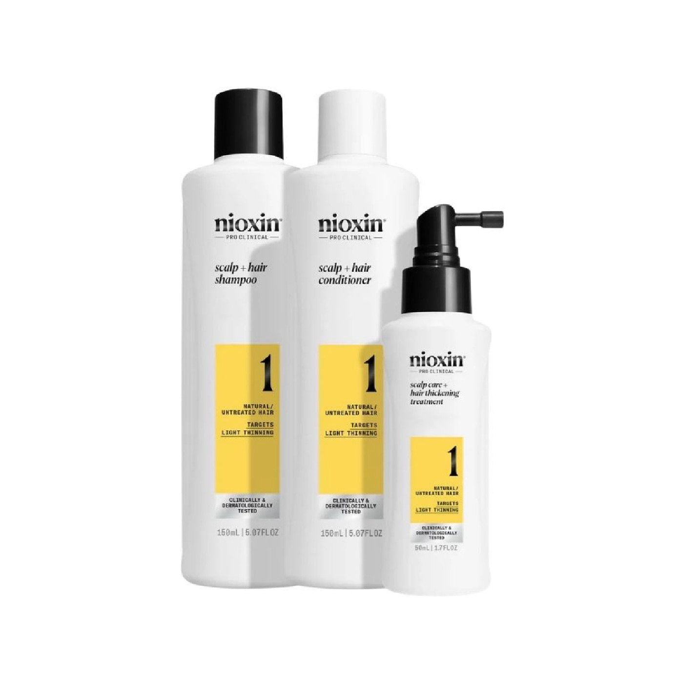 System 1 Scalp + Hair Kit consists Shampoo 150ml + Conditioner 150ml + Treatment 50ml