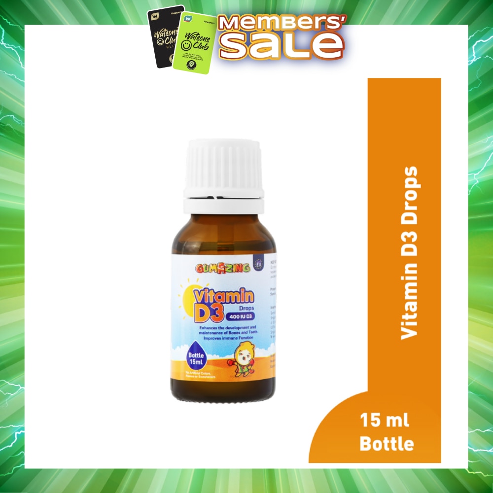 Kids Vitamin D3 Liquid Drops 30 Day Supply 15ml