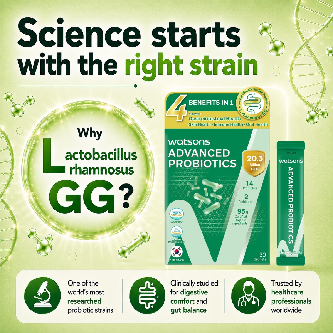 Advanced Probiotics + Prebiotics Sachet 3g x 30s image