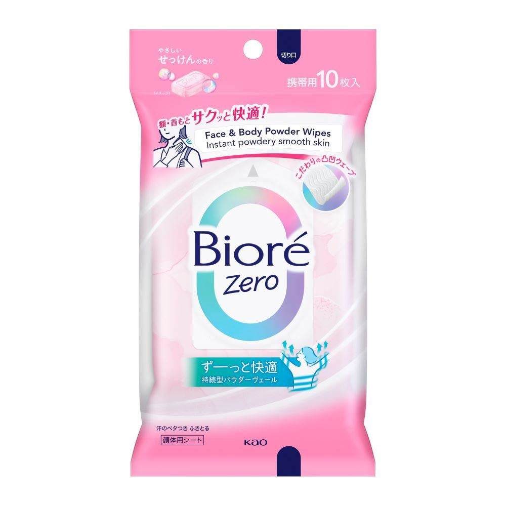 Zero Face & Body Powder Wipes Fresh Scent 10s