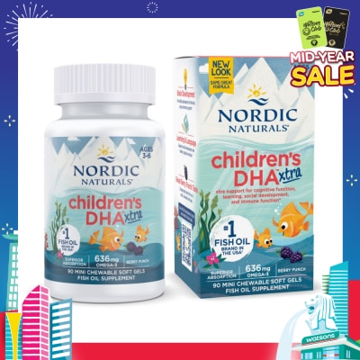 NORDIC NATURALS Children's DHA Xtra Mini Soft Gels 90s (Expiry: Oct`2025)