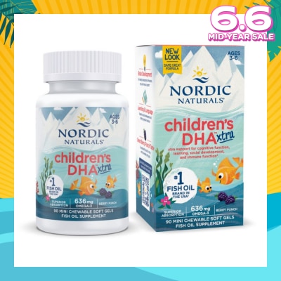 NORDIC NATURALS Children's DHA Xtra Mini Soft Gels 90s (Expiry: Oct`2025)