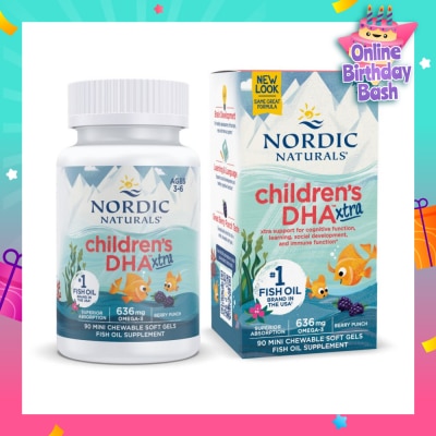 NORDIC NATURALS Children's DHA Xtra Mini Soft Gels 90s (Expiry: Oct`2025)