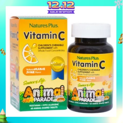 NATURE'S PLUS Vitamin C Children's Chewable Animal Shaped Tablet 60s (Expiry: Feb`2026)