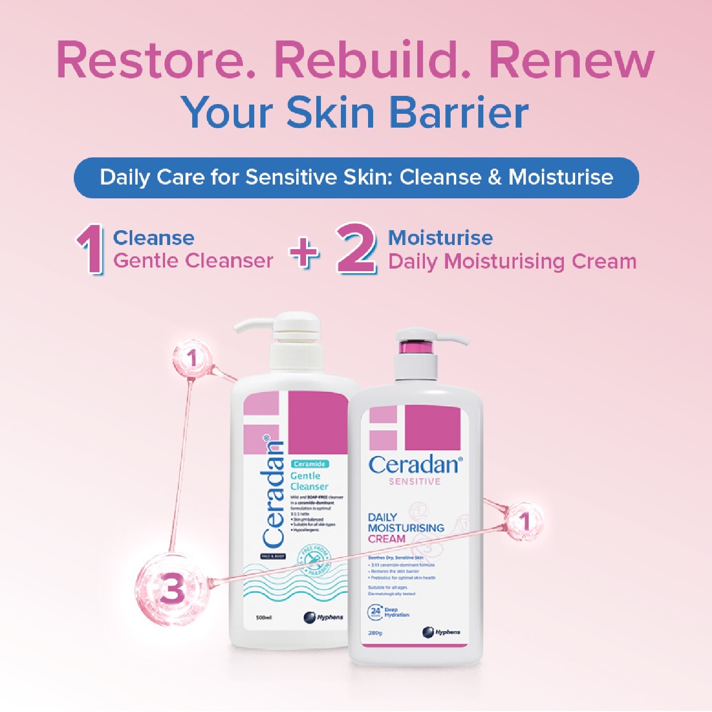 Daily Moisturising Cream for Sensitive Skin 280g