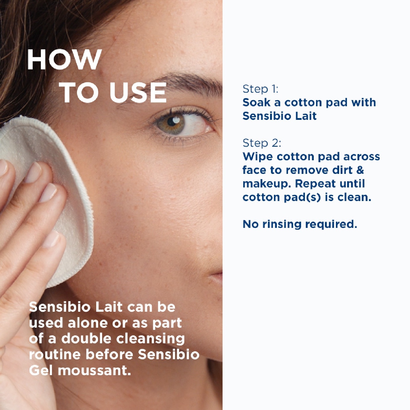 Sensibio Lait Soothing Cleansing Milk (Facial Non-Rinse Cleanser for Sensitive Skin)  250ml