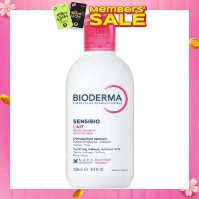 BIODERMA Sensibio Lait Soothing Cleansing Milk (Facial Non-Rinse Cleanser for Sensitive Skin) 250ml