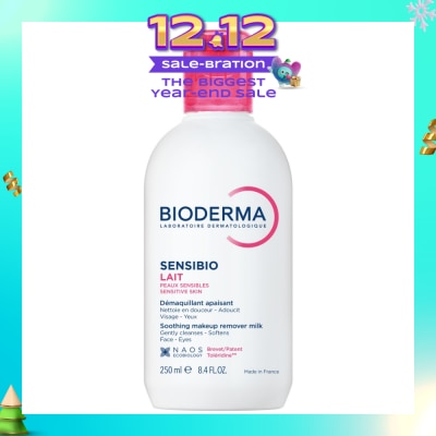 BIODERMA Sensibio Lait Soothing Cleansing Milk (Facial Non-Rinse Cleanser for Sensitive Skin)  250ml