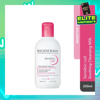 BIODERMA Sensibio Lait Soothing Cleansing Milk (Facial Non-Rinse Cleanser for Sensitive Skin)  250ml