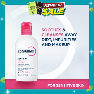 BIODERMA Sensibio Lait Soothing Cleansing Milk (Facial Non Rinse Cleanser for Sensitive Skin) 250ml image