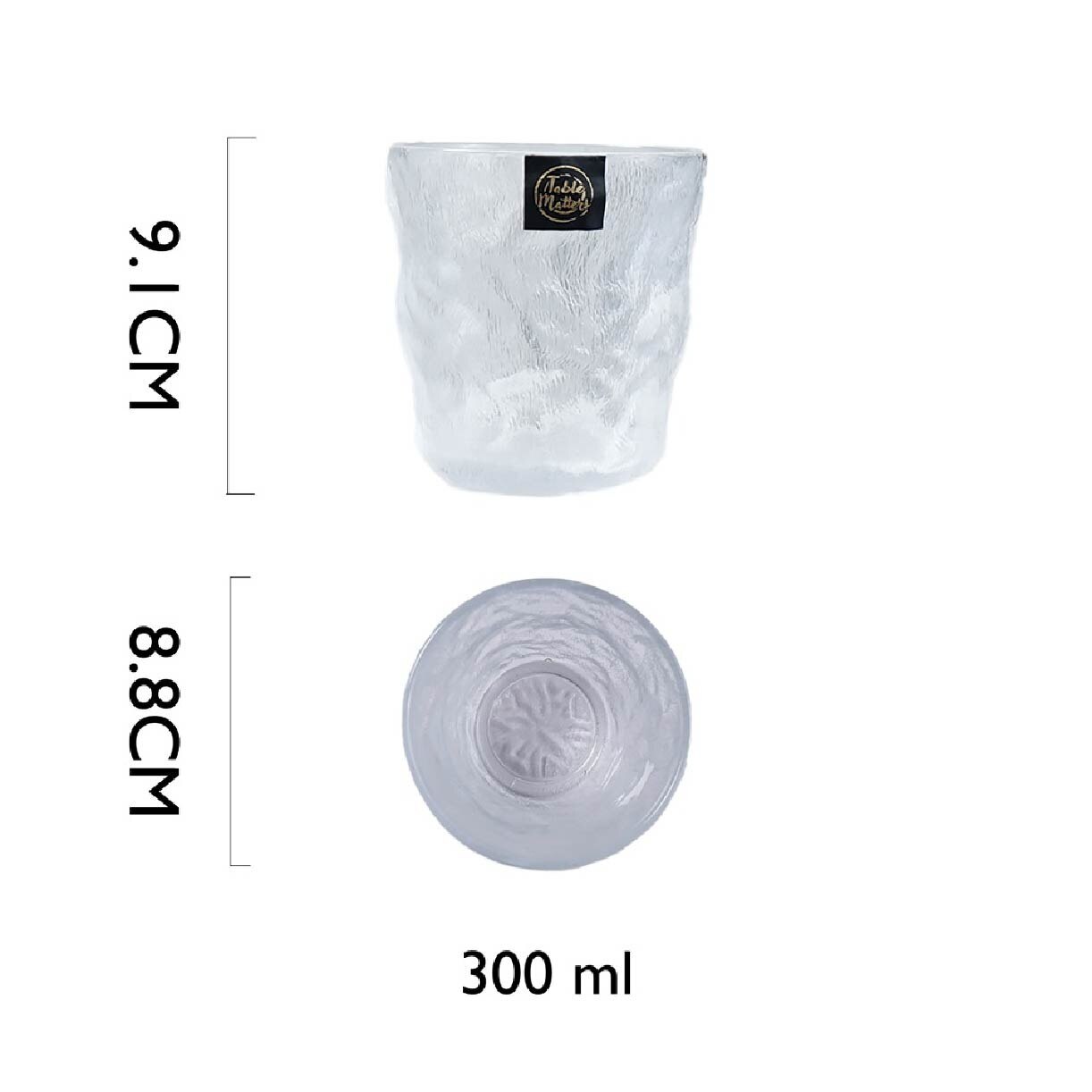 TAIKYU Glacier Whiskey Glass CGGT36300 (High Quality And Lead-Free Glass) 290ml