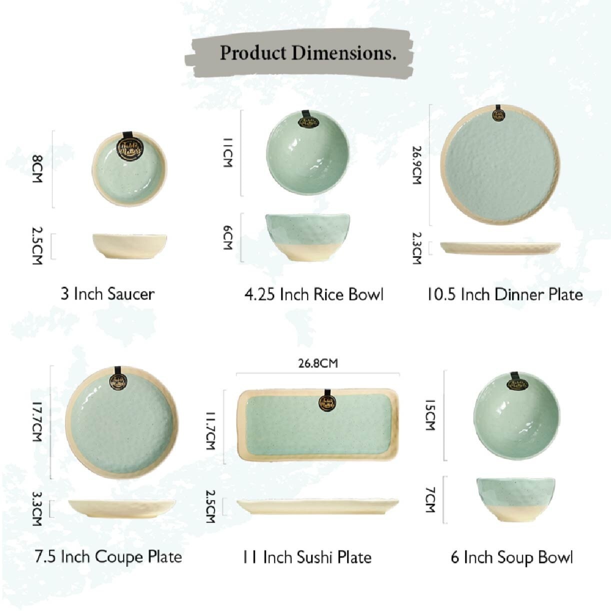4.25 inch Tsuchi Mint Rice Bowl TM10045 (Set of 2) 1s