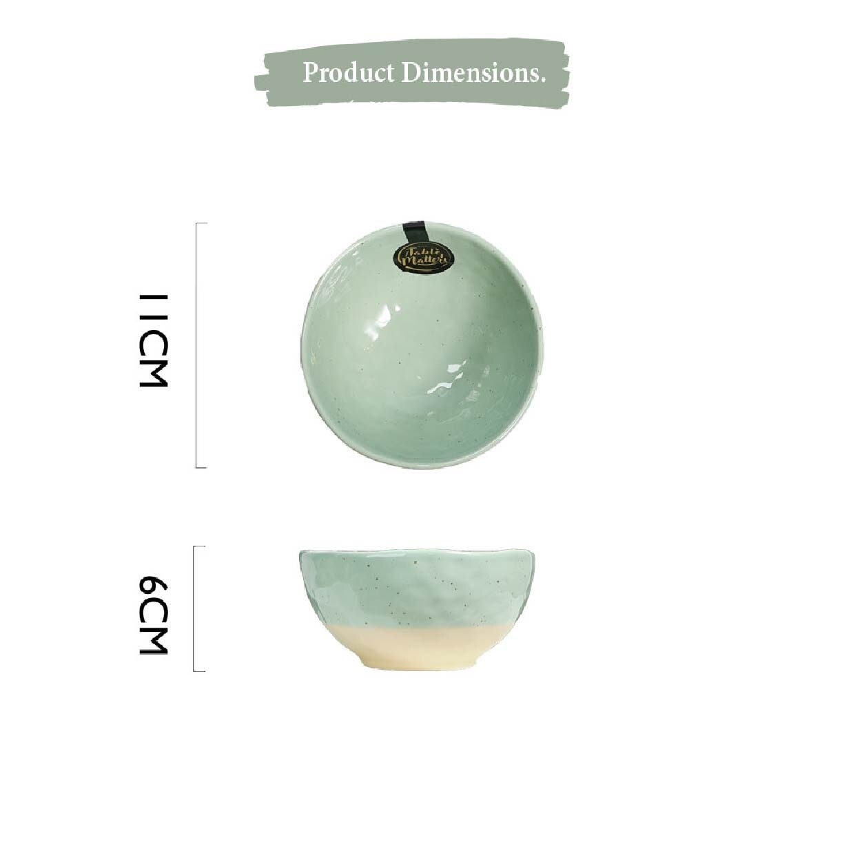 4.25 inch Tsuchi Mint Rice Bowl TM10045 (Set of 2) 1s