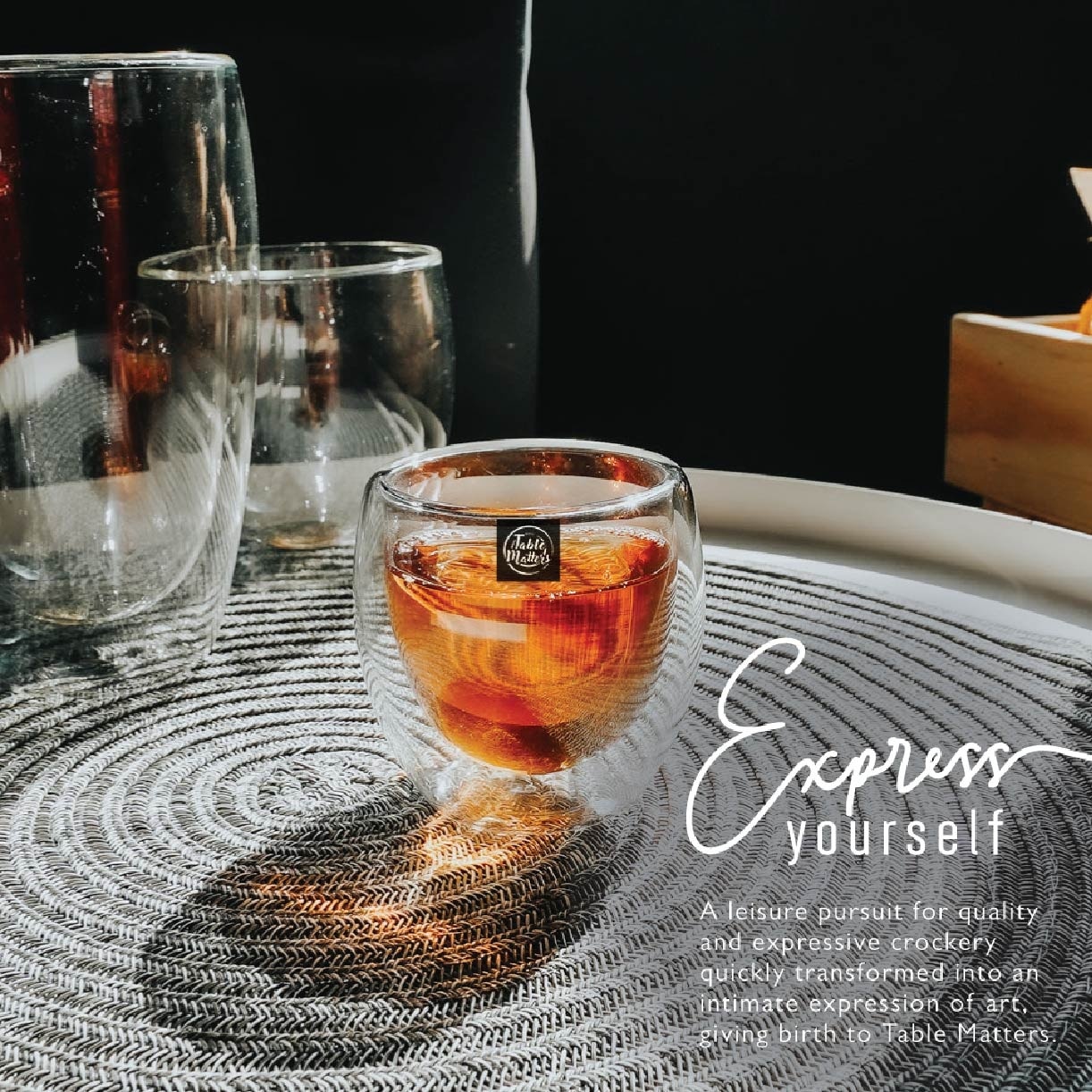 TAIKYU Double Wall Coffee Glass CGDW33450 (High Quality And Lead-Free Glass) 450ml