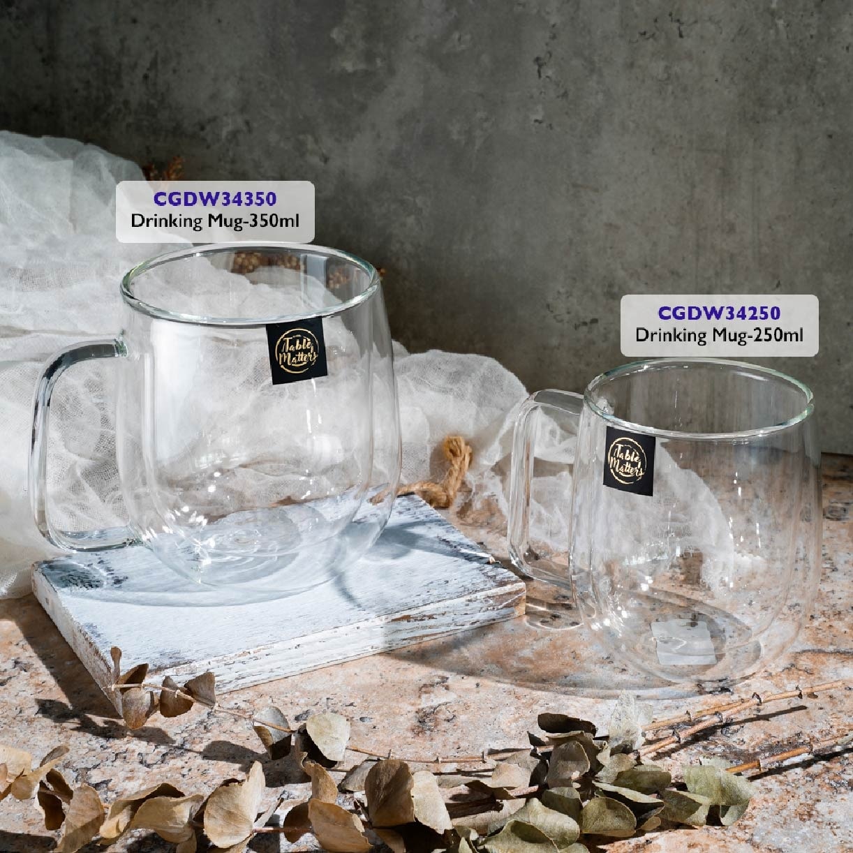 TAIKYU Double Wall Coffee Glass CGDW33450 (High Quality And Lead-Free Glass) 450ml