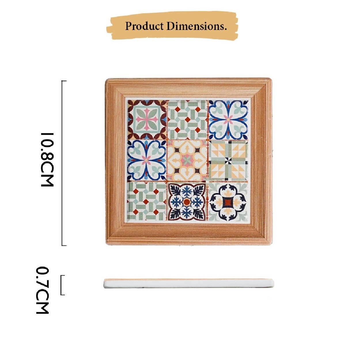 Peranakan Cup Coaster PC61040F - F (Set of 2) 1s