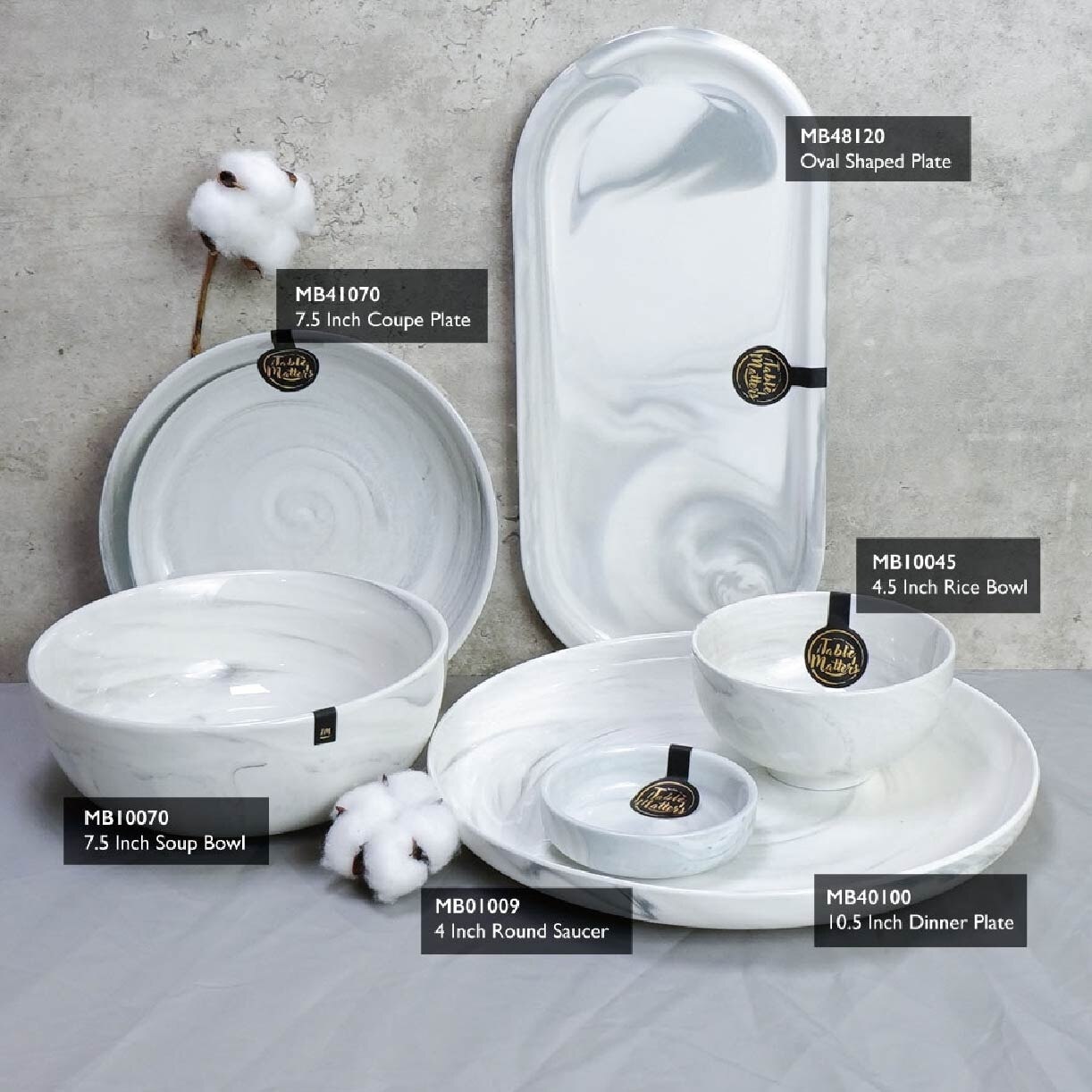 4 inch Marble Round Saucer MB01009 (Set of 4) 1s