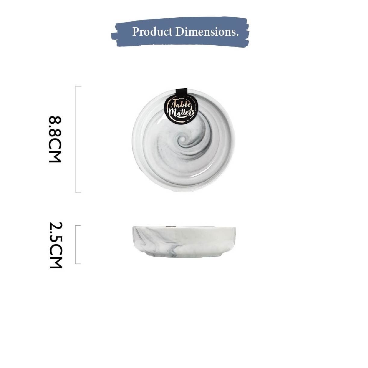 4 inch Marble Round Saucer MB01009 (Set of 4) 1s