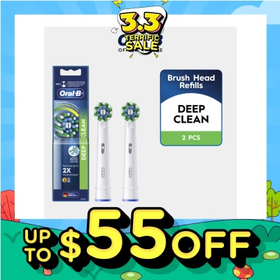 ORAL-B Deep Clean Electric Toothbrush Replacement Head 2s