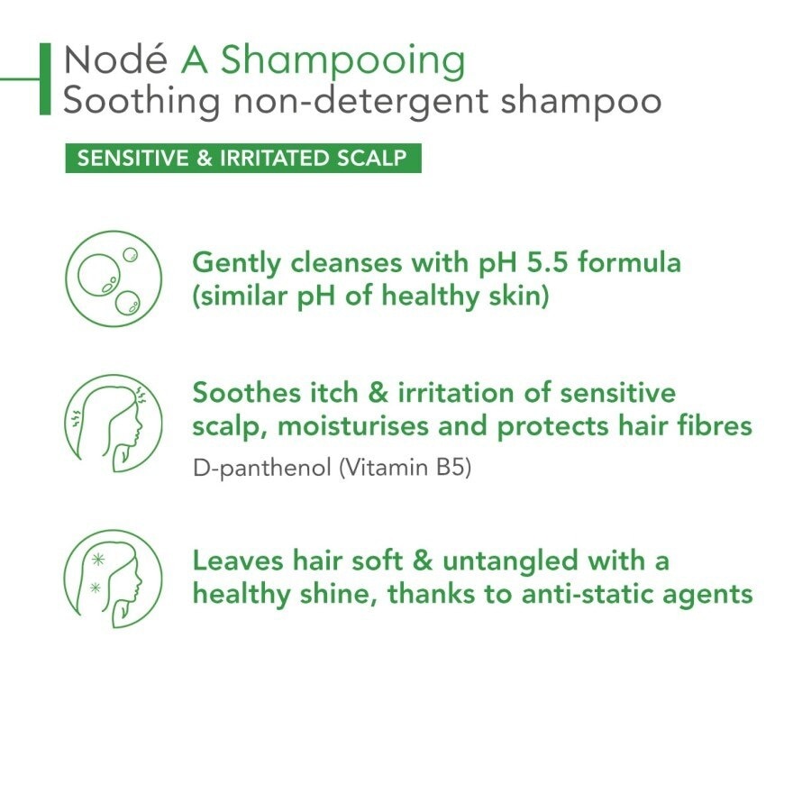 Node A Shampooing Soothing Non-Detergent Shampoo (Sensitive and Irritated Scalp) 400ml