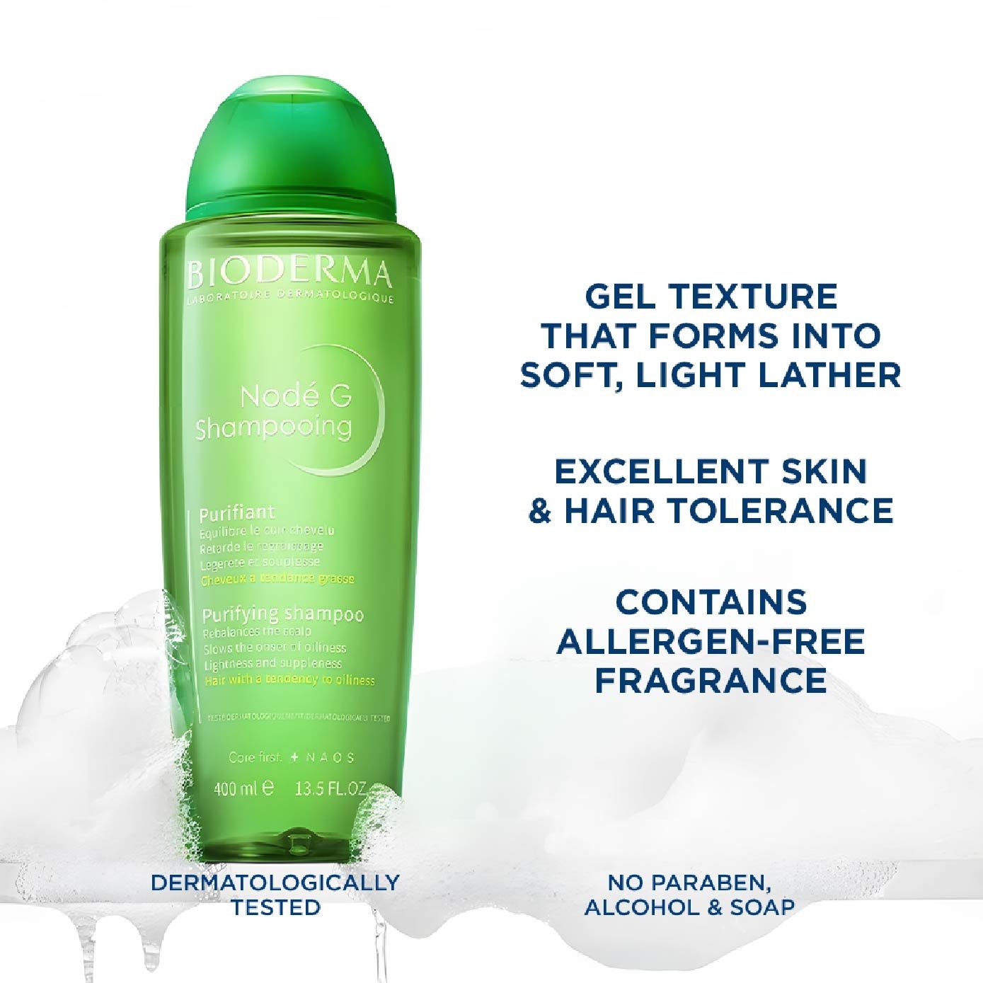 Node G Shampooing Purifying Non-Detergent Shampoo (Oily Hair and Scalp) 400ml image