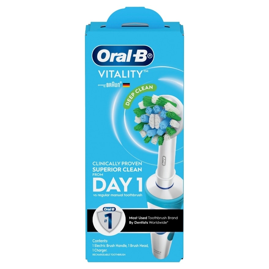 Power Rechargeable Toothbrush Vitality PRO CrossAction 1 Count