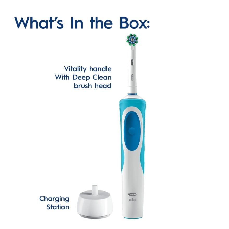 Power Rechargeable Toothbrush Vitality PRO CrossAction 1 Count