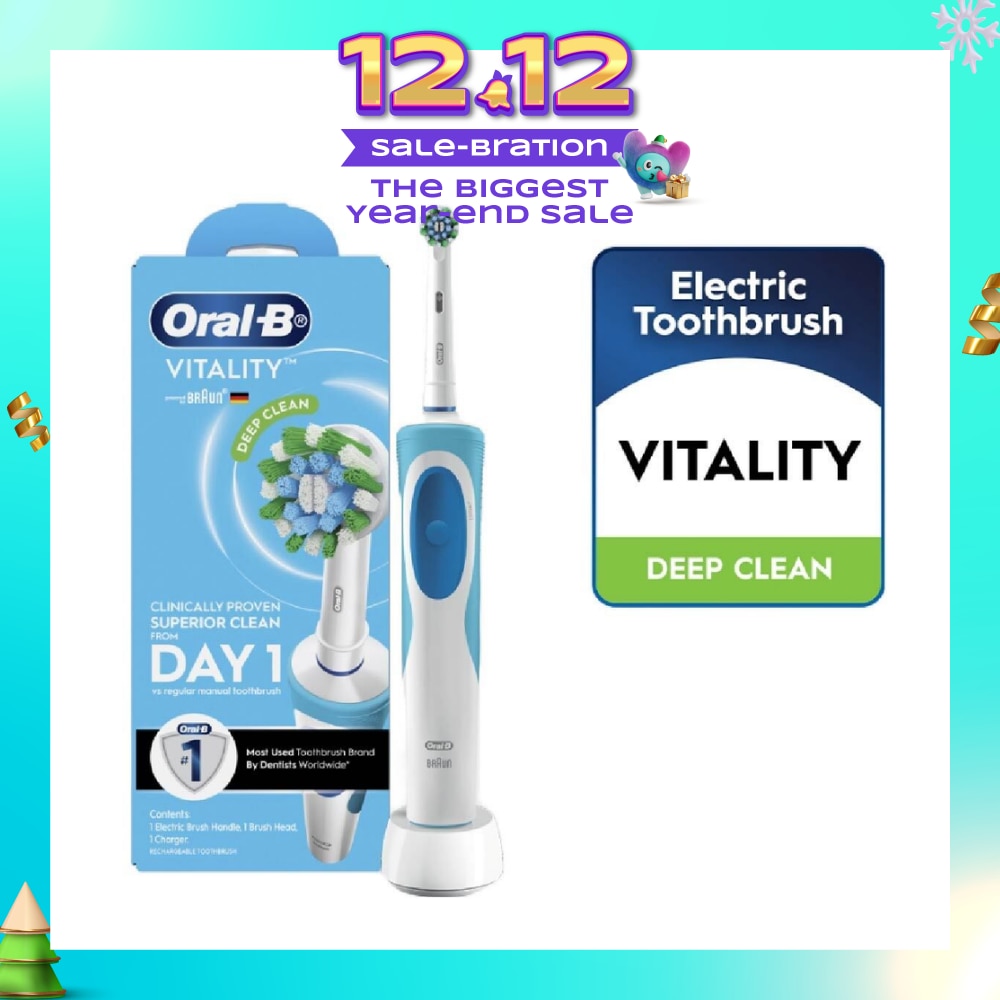 Power Rechargeable Toothbrush Vitality PRO CrossAction 1 Count
