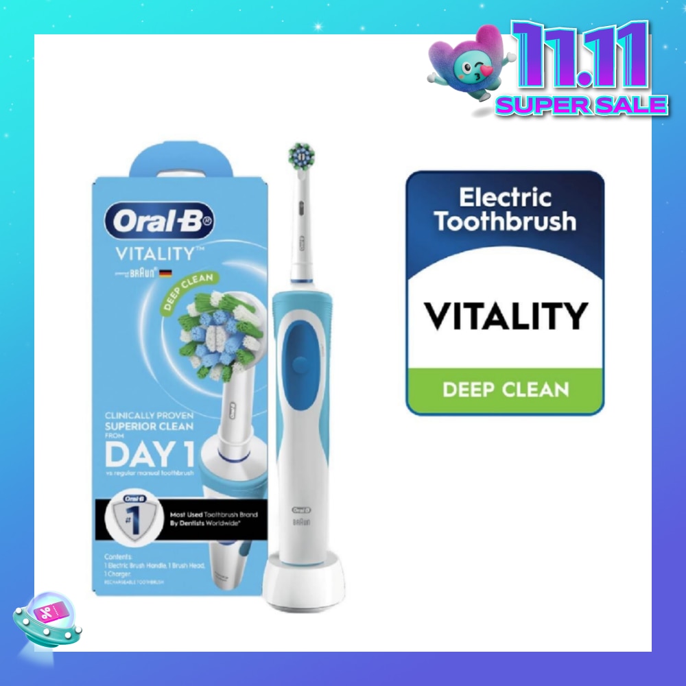 Power Rechargeable Toothbrush Vitality PRO CrossAction 1 Count