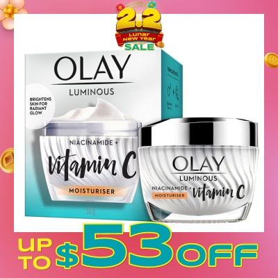 OLAY Luminous Niacinamide + Vitamin C Brightening Day Moisturiser For Face Cream Skincare 50g