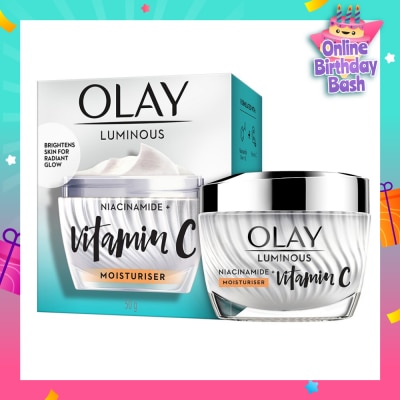 OLAY Luminous Niacinamide + Vitamin C Brightening Day Moisturiser For Face Cream Skincare 50g