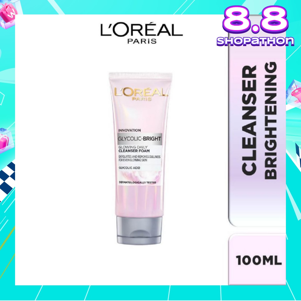L'oreal Paris Daily Cleansing Foam 100ml (with brightening Glycolic Acid)