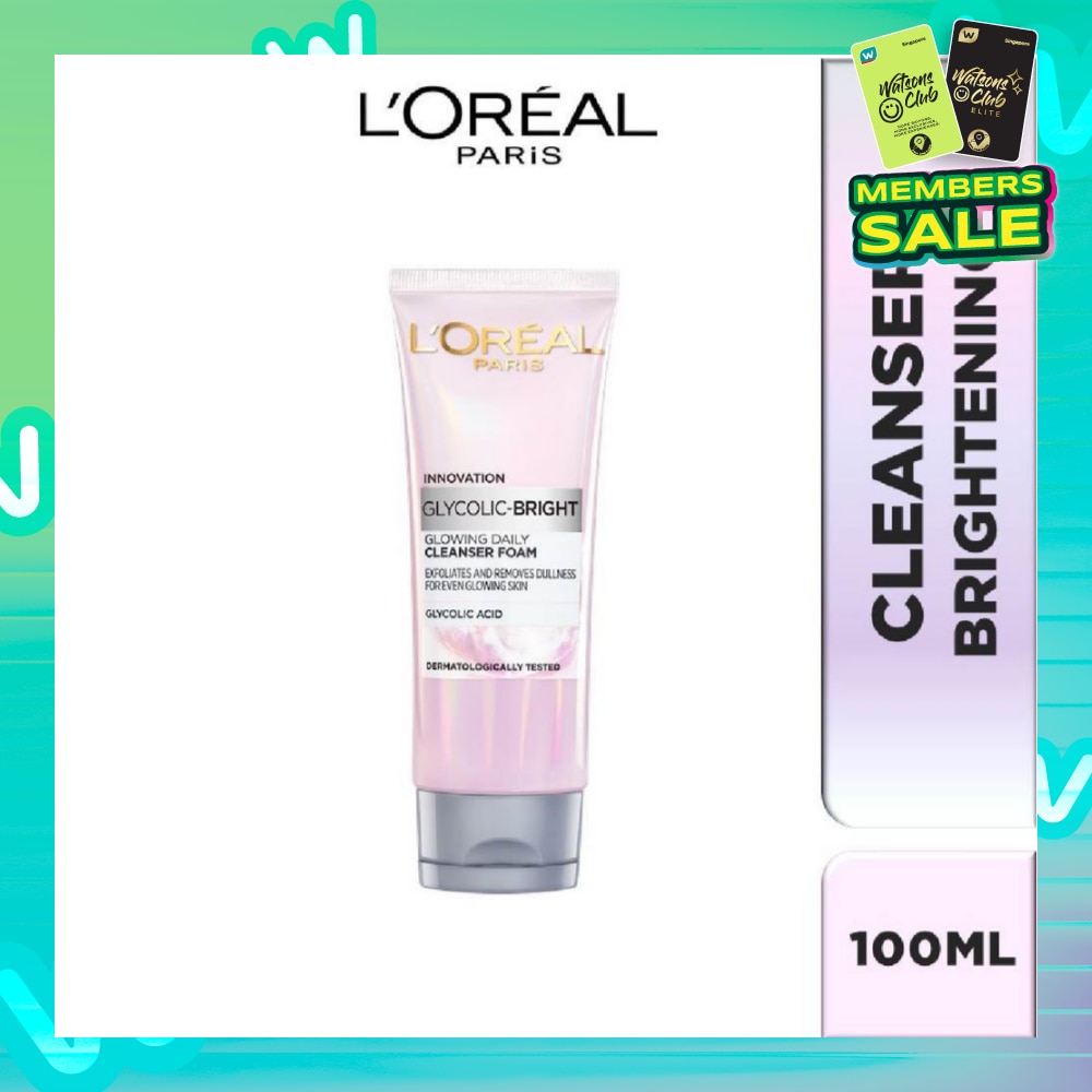 L'oreal Paris Daily Cleansing Foam 100ml (with brightening Glycolic Acid)